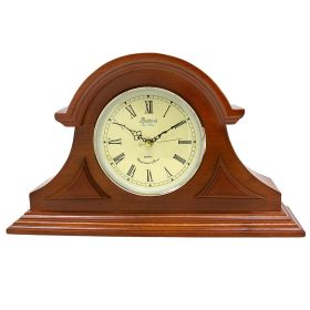 Bedford Clock Collection Mahogany Cherry Mantel Clock with Chimes