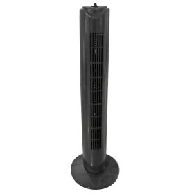 Optimus 32 in. Tall Tower Fan in Black