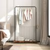 Industrial Style Heavy Duty Metal Pipe Clothes Garment Rack with Bottom Shelf