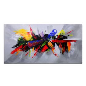 Ha's Art 100% Handmade Abstract Oil Painting Wall Art Minimalist Modern Colorful Picture Canvas Home Decor For Living Room Bedroom No Frame - 70x140cm