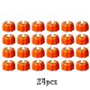 12/24pcs Halloween Pumpkin Candle Light Pumpkin Lantern Lamp Ornaments Ghost Festival Props Halloween Party Supplies Home Decor - 24pcs Type B - China