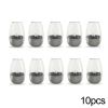 Solar Light Outdoor LED Stainless Steel Candlelight Candle Lamp Garden Night Light Waterproof Lawn Courtyard Balcony Home Decor - 10pcs - CN