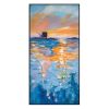 Oil Painting On Canvas Sunset Landscape Poster Wall Art Pictures For Living Room Decorative Entrance Painting Modern Home Decor - 40x80cm