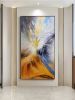 Gold Foil Picture Art Hand Painted Modern Abstract Oil Painting Canvas Wall Art Living Room Home Decor Painting - 90x120cm