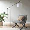 Adjustable Arched Floor Lamp with Drum Shade - as Pic