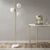 3-Globe Light Floor Lamp with Marble Base - as Pic