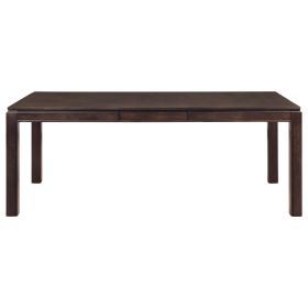 Contemporary Design Dark Brown Finish 1pc Dining Table with Separate Extension Leaf Wooden Dining Furniture