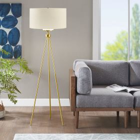 Pacific Metal Tripod Floor Lamp with Glass Shade - as Pic