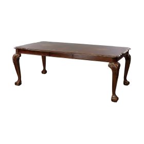 Elegant Design Dark Cherry Finish Dining Table with Removable Extension Leaf Cherry Veneer Wood Dining Furniture