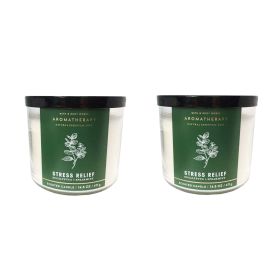 Bath and Body Works Aromatherapy 3 Wick Candle, 14.5 Oz, Eucalyptus Spearmint (2 Pack) - Bath & Body Works