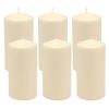 Stonebriar 3" x 6" Unscented 1-Wick Ivory Pillar Candles, 6 Pack - STONEBRIAR