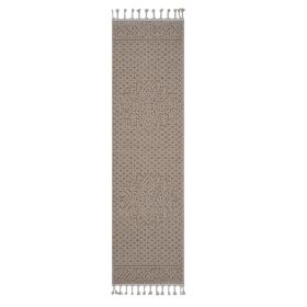 NAAR Guros Collection 2X8 Beige /Medallion Indoor/Outdoor Area Rug - as Pic