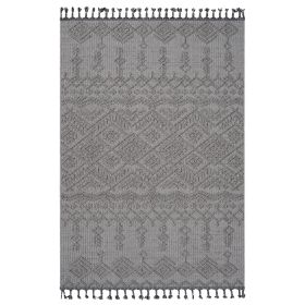 NAAR Guros Collection 4X6 White/White /Traditional Indoor/Outdoor Area Rug - as Pic