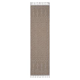 NAAR Guros Collection 2X8 Natural /Traditional Indoor/Outdoor Area Rug - as Pic