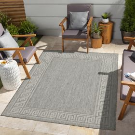 Sunshine GC_HAR2003 Silver 7 ft. 10 in. x 10 ft. 3 in. Indoor/Outdoor Area Rug - as Pic