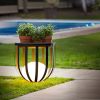 Outdoor Solar Power LED Plant Stand, Waterproof Outdoor Floor Lamp, Outdoor Garden Table, Side Table - small