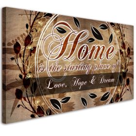 Canvas Prints Home Sweet Home Painting Love Inspirational Motto Family Wall Art for Living Room Bedroom Home Decoration 20x40 - 20inchesx40inches