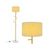 Freestanding Tall Pole Lamp with 5 Hooks and Sturdy Weighted Base - Golden