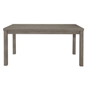 Weathered Gray Finish Rustic Style Dining Table Melamine Top 1pc Transitional Framing Wooden Furniture