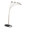 Chrome and Black Floor Lamp with Curvy Dome Shades - as Pic