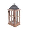 Better Homes & Gardens Rustic Wood Candle Holder Lantern, Medium - Better Homes & Gardens