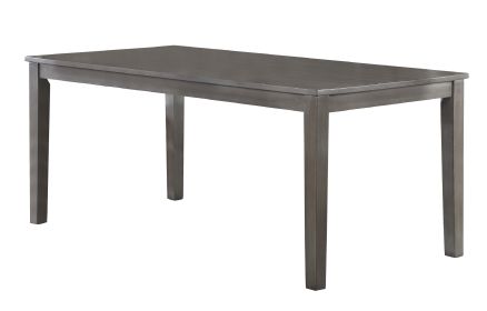 1pc Contemporary Dining Table Rectangular Wood Base Gray Finish Wooden Dining Room Furniture