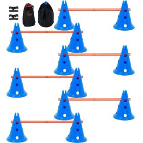 VEVOR Dog Agility Hurdle Cone Set 6 PCS Kit-12 xCones 6 xAgility Rods with Bag