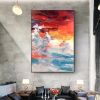 100% Hand Painted Abstract scenery Oil Painting On Canvas Wall Art Frameless Picture Decoration For Live Room Home Decor Gift - 60x90cm