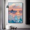 Oil Painting On Canvas Sunset Landscape Poster Wall Art Pictures For Living Room Decorative Entrance Painting Modern Home Decor - 50x100cm