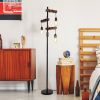 Farmhouse Tree Floor Lamp;  68 Inch 3 Lights Wood Standing Lamp - Black