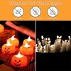 12/24pcs Halloween Pumpkin Candle Light Pumpkin Lantern Lamp Ornaments Ghost Festival Props Halloween Party Supplies Home Decor - 24pcs Type B - China