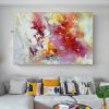 Hand oil painting Wall Art Canvas Prints Painting Artwork Picture Abstract Knife Painting Red Seascape Home Decoration - 50X70cm