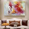 Hand oil painting Wall Art Canvas Prints Painting Artwork Picture Abstract Knife Painting Red Seascape Home Decoration - 100X150cm