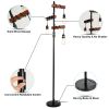 Farmhouse Tree Floor Lamp;  68 Inch 3 Lights Wood Standing Lamp - Black