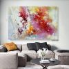 Hand oil painting Wall Art Canvas Prints Painting Artwork Picture Abstract Knife Painting Red Seascape Home Decoration - 50X70cm