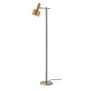 Stery Matte Black & Gold 1-Light Metal Cone Shade Floor Lamp - FM174/1