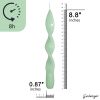 Green Taper Candles Set of 2 -8.8 inch Candles Sticks - FCMSHAMD