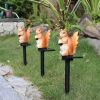 1pc Solar Resin Squirrel Floor Lamp; LED Outdoor Rain Light Courtyard Garden Lawn Landscape Light - Gnomes Dragon - Squirrel