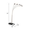 Chrome and Black Floor Lamp with Curvy Dome Shades - as Pic