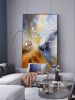 Gold Foil Picture Art Hand Painted Modern Abstract Oil Painting Canvas Wall Art Living Room Home Decor Painting - 60x90cm