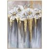 Foil golden flowers hand painted oil painting on canvas abstract large painting wall picture for home office decor - 150x220cm