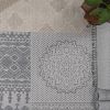 4X6 White/Grey /Trellis Indoor/Outdoor Area Rug - as Pic