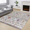 Loft Shag GC_CZY1008 Multi 7 ft. 10 in. x 9 ft. 10 in. Shaggy Area Rug - as Pic