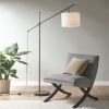 Adjustable Arched Floor Lamp with Drum Shade - as Pic