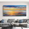 Handmade Hand Painted Wall Art On Canvas Abstract Knife Painting Landscape Dusk For Home Decoration Decor - 60X90cm