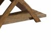 Transitional 1pc Sofa Table Occasional Tables Plank Style Top Antique Light Oak Open Bottom Shelf - as Pic