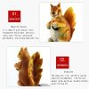 1pc Solar Resin Squirrel Floor Lamp; LED Outdoor Rain Light Courtyard Garden Lawn Landscape Light - Gnomes Dragon - Squirrel