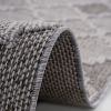 5X7 White/Grey /Trellis Indoor/Outdoor Area Rug - as Pic