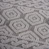 4X6 Grey/White /Geometric Indoor/Outdoor Area Rug - as Pic