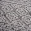 5X7 Grey/White /Geometric Indoor/Outdoor Area Rug - as Pic